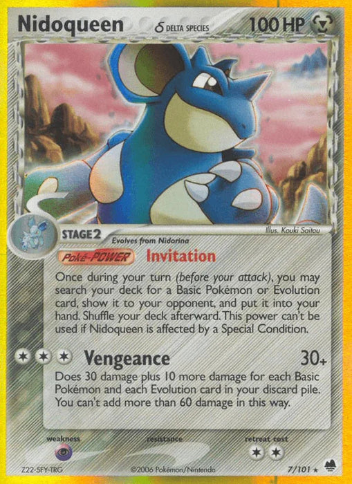 Nidoqueen (7/101) (Delta Species) [EX: Dragon Frontiers] - for just $11.25! 