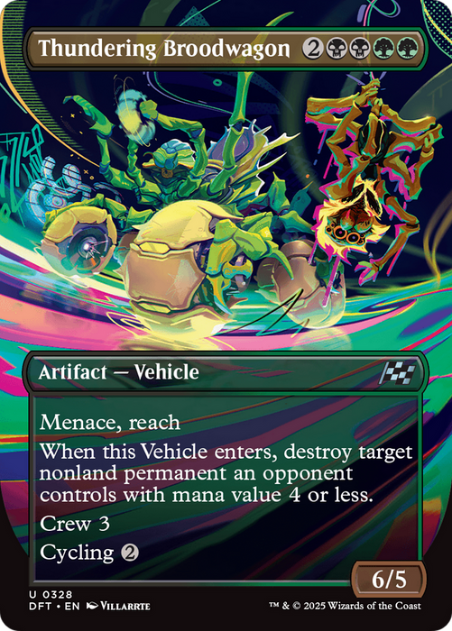 Thundering Broodwagon (DFT-328) - Aetherdrift (Borderless) Foil - for just $0.04! 