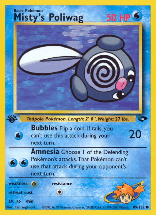 Misty's Poliwag (89/132) [Gym Challenge 1st Edition] - for just $0.60! 