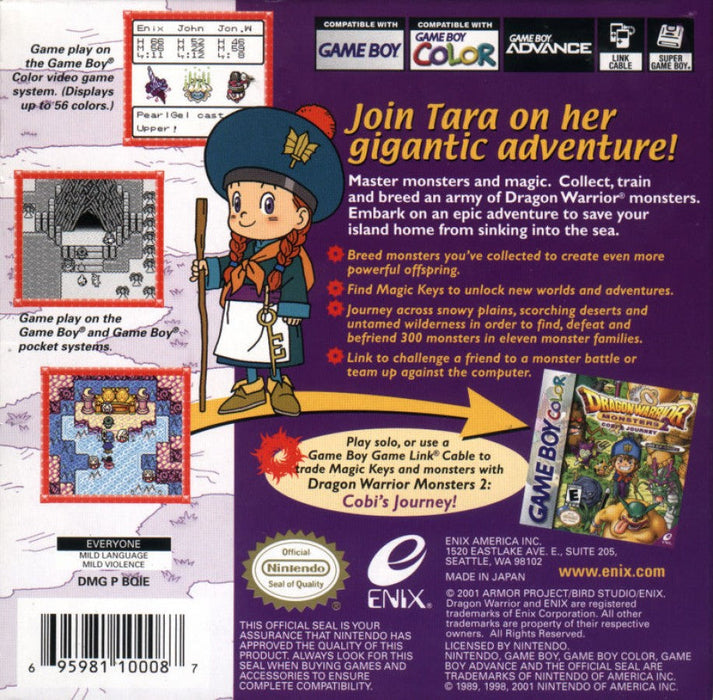 Dragon Warrior Monsters 2: Tara's Adventure – Game Boy Color (GBC) - for just $60.99! 
