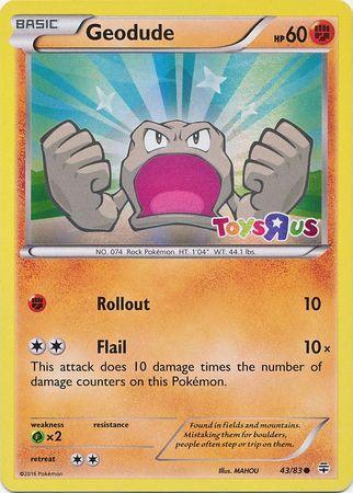 Geodude (43/83) (Toys R Us Promo) [XY: Generations] - for just $33.10! 