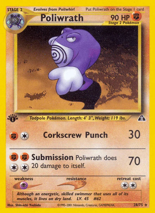 Poliwrath (28/75) [Neo Discovery 1st Edition] - for just $5.50! 