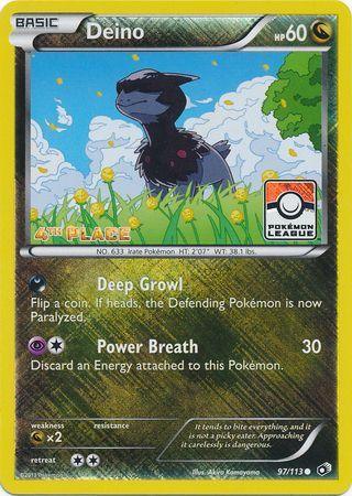 Deino (97/113) (League Promo 4th Place) [Black & White: Legendary Treasures] - for just $2! 