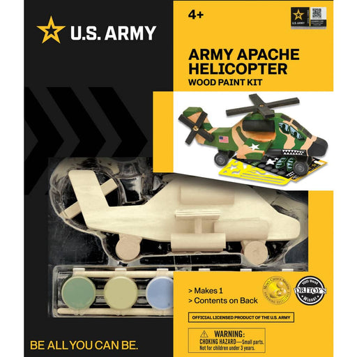 U.S. Army - Apache Helicopter Wood Craft & Paint Kit - for just $19.99! 