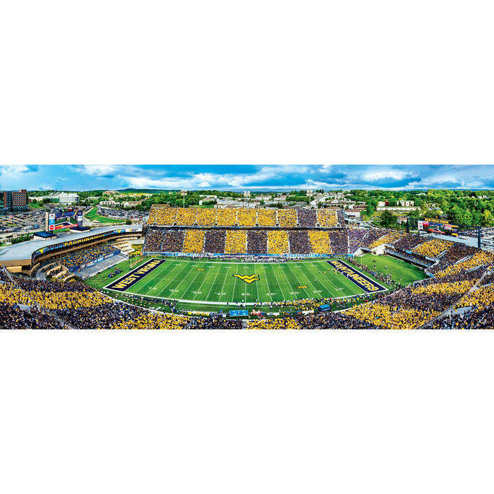 West Virginia Mountaineers - 1000 Piece Panoramic Jigsaw Puzzle - Center View - Just $19.99! Shop now at Retro Gaming of Denver