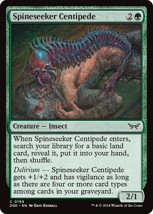 Spineseeker Centipede (DSK-199) - Duskmourn: House of Horror Foil - for just $0.03! 