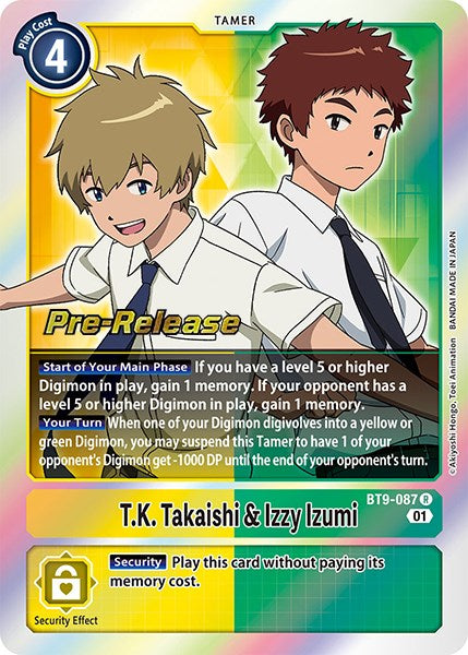 T.K. Takaishi & Izzy Izumi [BT9-087] [X Record Pre-Release Promos] - Just $0.35! Shop now at Retro Gaming of Denver