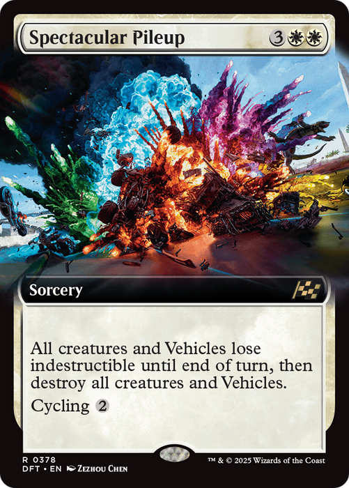 Spectacular Pileup (DFT-378) - Aetherdrift: (Extended Art) Foil - for just $0.09! 