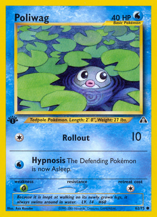 Poliwag (62/75) [Neo Discovery 1st Edition] - Just $0.35! Shop now at Retro Gaming of Denver