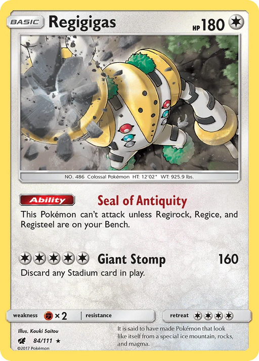 Regigigas (84/111) [Sun & Moon: Crimson Invasion] - for just $0.25! 