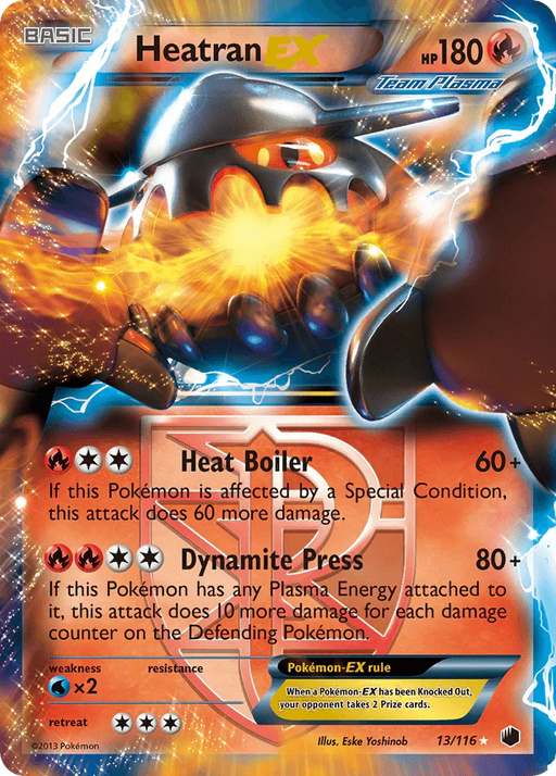 Heatran EX (13/116) [Black & White: Plasma Freeze] - for just $8.55! 