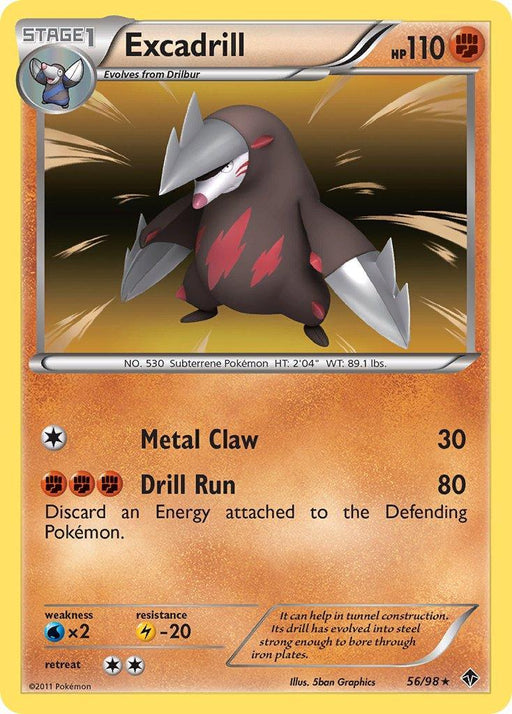Excadrill (56/98) (Cosmos Holo) (Blister Exclusive) [Black & White: Emerging Powers] - for just $3.90! 
