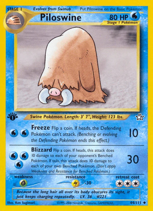 Piloswine (44/111) [Neo Genesis 1st Edition] - for just $0.80! 