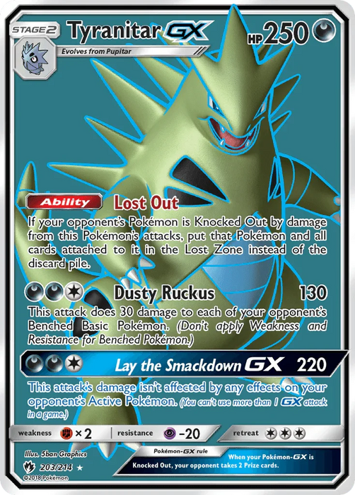 Tyranitar GX (203/214) [Sun & Moon: Lost Thunder] - for just $10.95! 