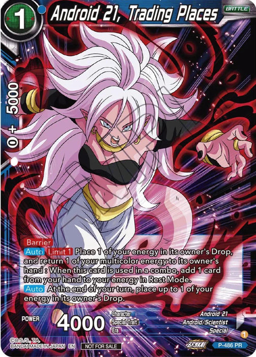 Android 21, Trading Places (Zenkai Series Tournament Pack Vol.3) (P-486) [Tournament Promotion Cards] - for just $1! 