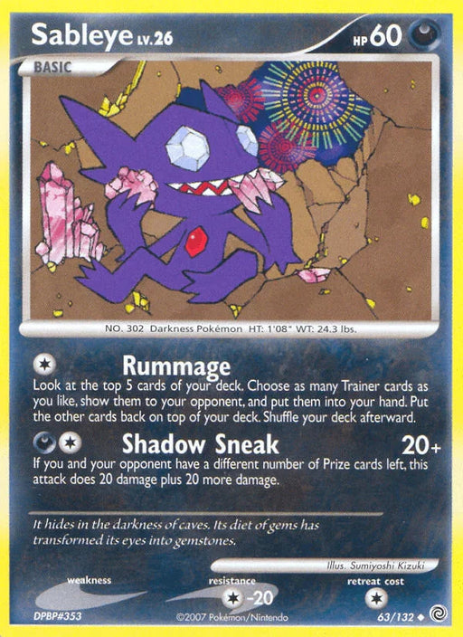 Sableye (63/132) [Diamond & Pearl: Secret Wonders] - for just $1! 
