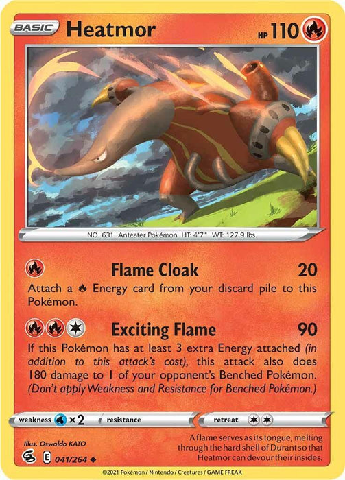 Heatmor (041/264) [Sword & Shield: Fusion Strike] - for just $0.10! 