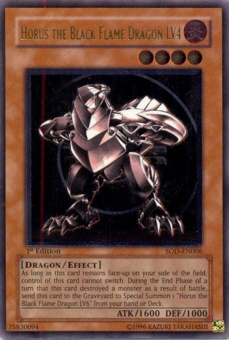 Horus The Black Flame Dragon LV4 [SOD-EN006] Ultimate Rare - for just $13.90! 