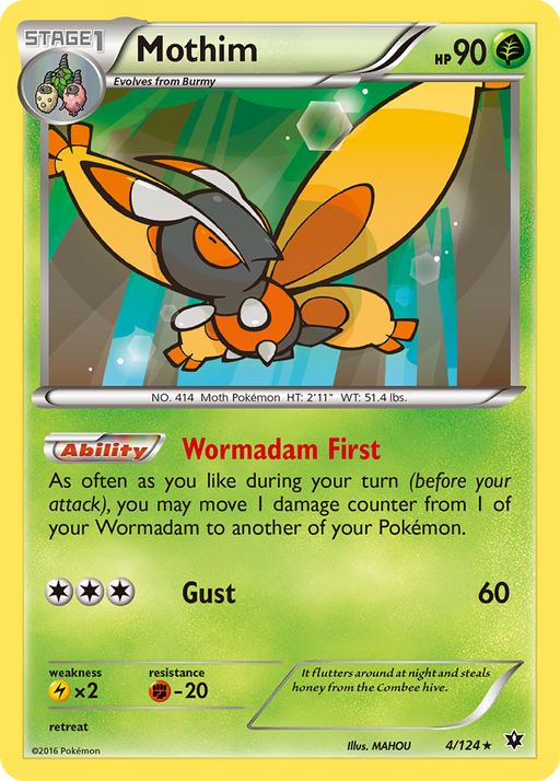 Mothim (4/124) [XY: Fates Collide] - Just $0.10! Shop now at Retro Gaming of Denver