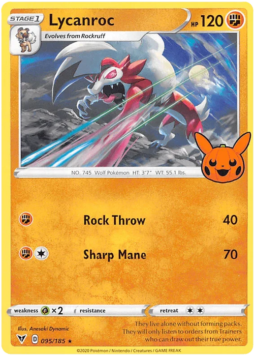 Lycanroc (095/185) [Trick or Trade 2023] - for just $0.10! 