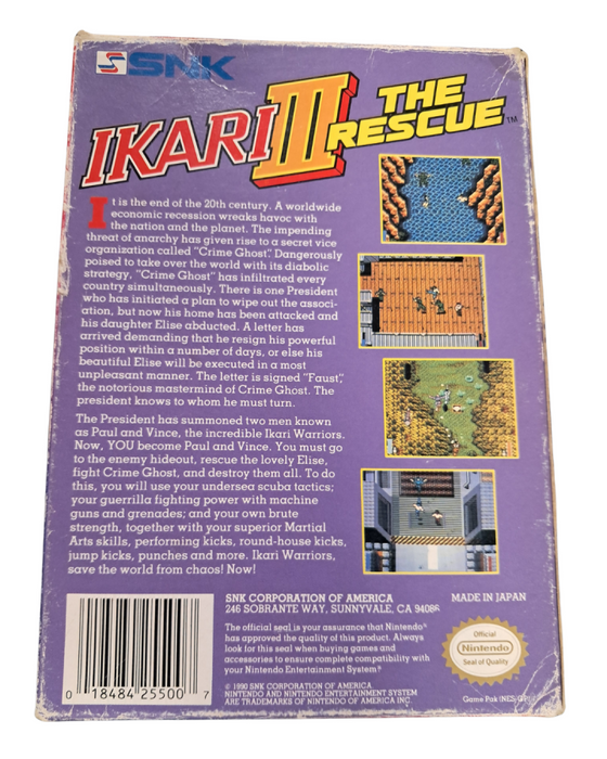 Ikari Warriors III: The Rescue [In Box][Missing Manual/Inserts] – Nintendo Entertainment System (NES) - for just $69.99! 