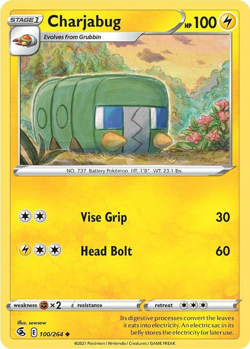 Charjabug (100/264) [Sword & Shield: Fusion Strike] - for just $0.10! 