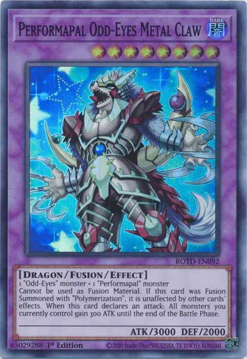 Performapal Odd-Eyes Metal Claw [ROTD-EN092] Super Rare - for just $0.20! 