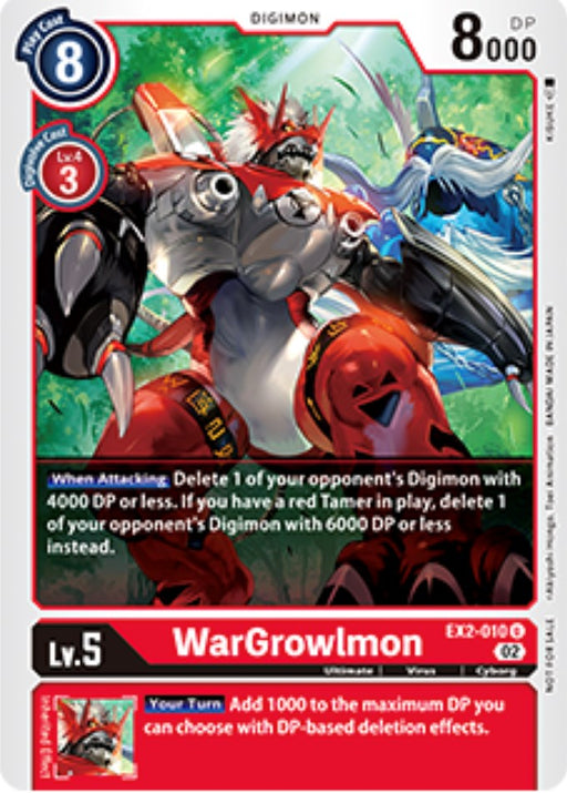 WarGrowlmon [EX2-010] (Tamer Party Vol. 6 Promo) [Digital Hazard Promos] - Just $0.35! Shop now at Retro Gaming of Denver