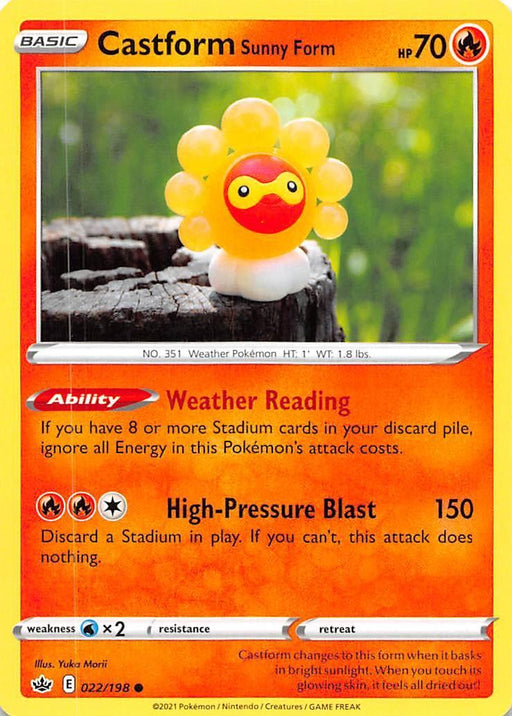 Castform Sunny Form (022/198) [Sword & Shield: Chilling Reign] - for just $0.15! 