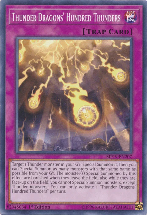 Thunder Dragons' Hundred Thunders [MP19-EN207] Common - for just $0.10! 