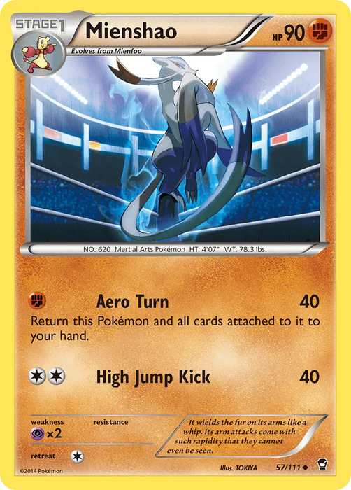 Mienshao (57/111) [XY: Furious Fists] - for just $0.10! 