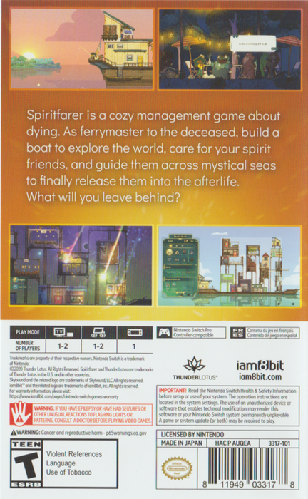 Spiritfarer – Nintendo Switch (NS) - for just $0! 
