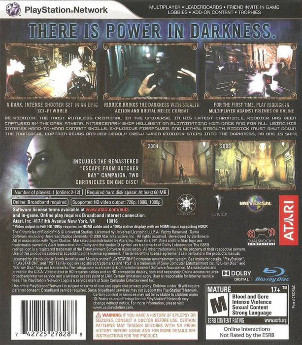 Chronicles of Riddick: Assault on Dark Athena, The – PlayStation 3 (PS3) - for just $23.99! 