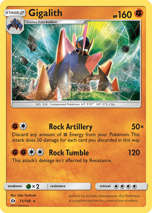 Gigalith (71/149) [Sun & Moon: Base Set] - for just $0.15! 