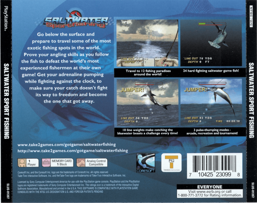 Saltwater Sport Fishing – PlayStation 1 (PS1) - for just $4.99! 
