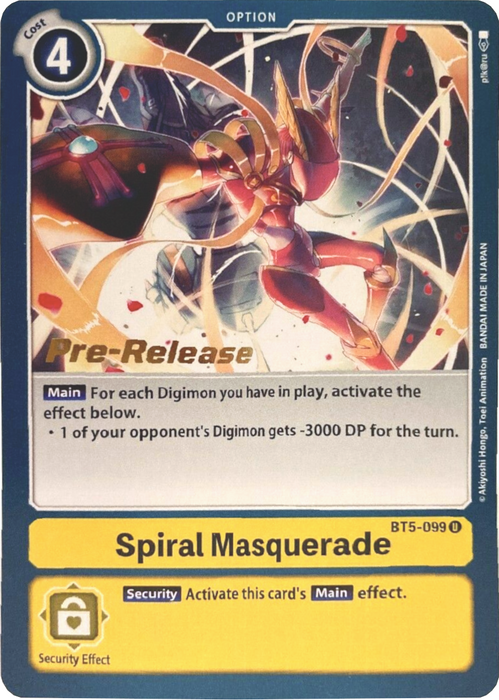 Spiral Masquerade [BT5-099] [Battle of Omni Pre-Release Promos] - Just $0.15! Shop now at Retro Gaming of Denver