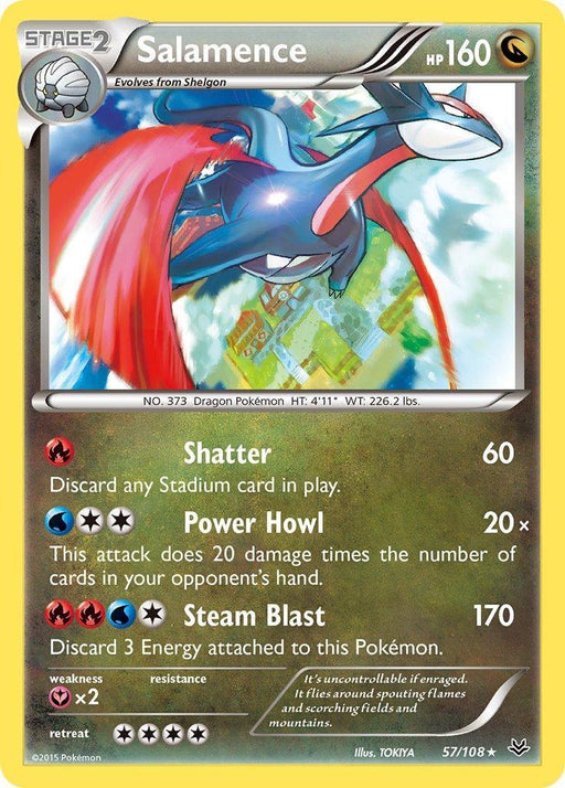 Salamence (57/108) (Theme Deck Exclusive) [XY: Roaring Skies] - for just $0.85! 