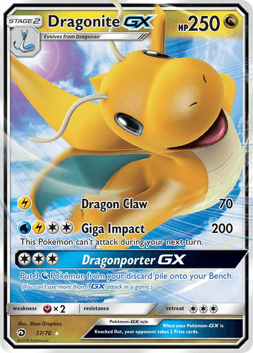 Dragonite GX (37/70) [Sun & Moon: Dragon Majesty] - for just $8.80! 