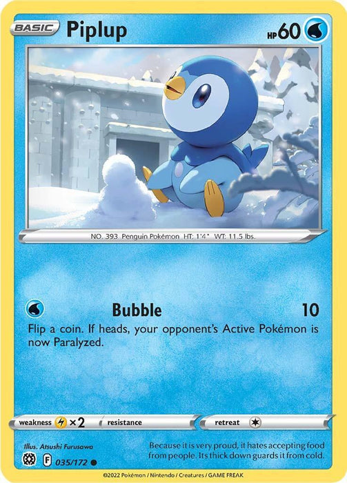 Piplup (035/172) [Sword & Shield: Brilliant Stars] - for just $0.15! 