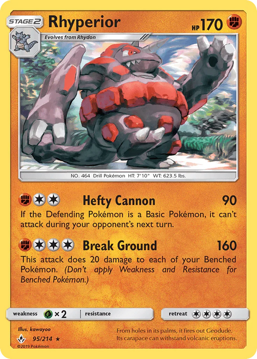 Rhyperior (95/214) [Sun & Moon: Unbroken Bonds] - for just $0.15! 
