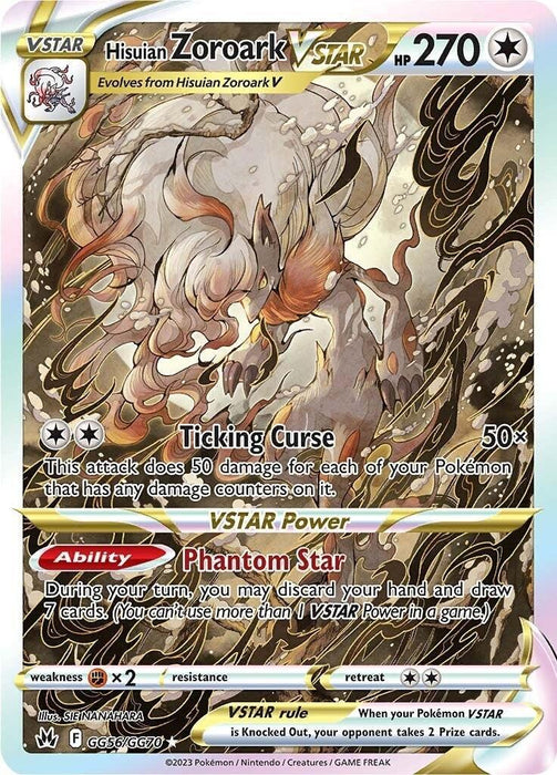 Hisuian Zoroark VSTAR (GG56/GG70) [Sword & Shield: Crown Zenith] - for just $22.35! 