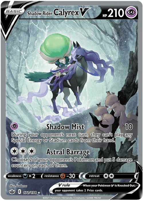 Shadow Rider Calyrex V (172/198) [Sword & Shield: Chilling Reign] - for just $10.25! 