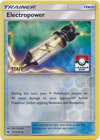 Electropower (172/214) (League Promo Staff) [Sun & Moon: Lost Thunder] - for just $4.75! 