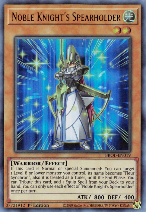 Noble Knight's Spearholder [BROL-EN019] Ultra Rare - for just $0.10! 