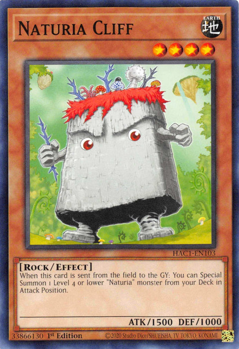 Naturia Cliff (Duel Terminal) [HAC1-EN103] Parallel Rare - for just $0.25! 