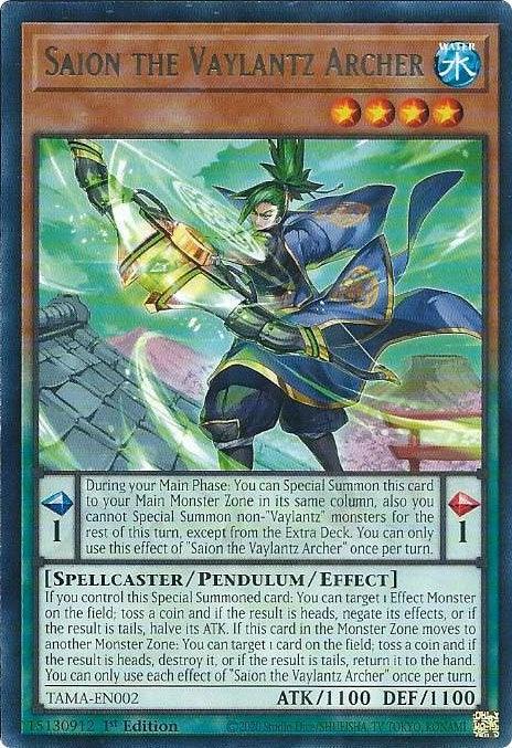 Saion the Vaylantz Archer [TAMA-EN002] Rare - for just $0.10! 