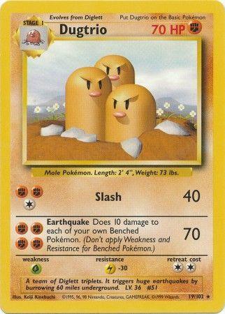 Dugtrio (19/102) [Base Set Unlimited] - for just $4.40! 
