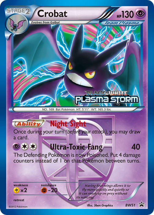 Crobat (BW51) [Black & White: Black Star Promos] - Just $3.15! Shop now at Retro Gaming of Denver