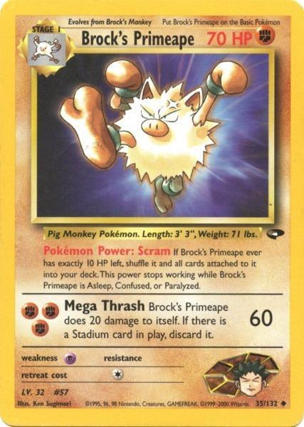 Brock's Primeape (35/132) [Gym Challenge Unlimited] - for just $1.30! 