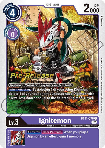 Ignitemon [BT11-076] [Dimensional Phase Pre-Release Promos] - Just $2.25! Shop now at Retro Gaming of Denver